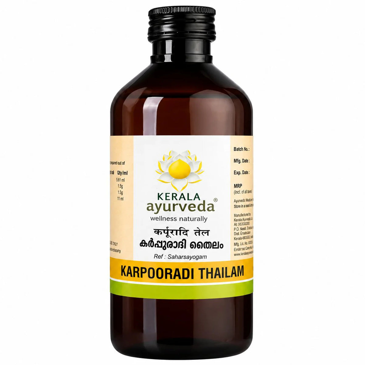 Kerala Ayurveda Karpooradi Thailam