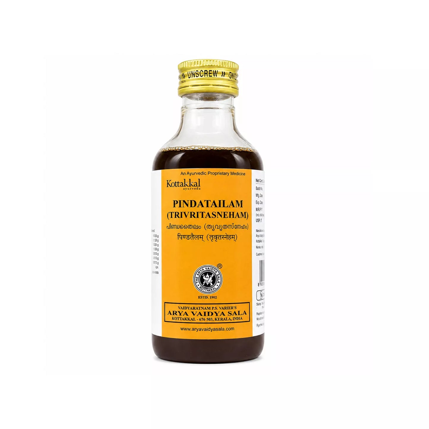 Kottakkal Pinda tailam ( Trivritasneham )