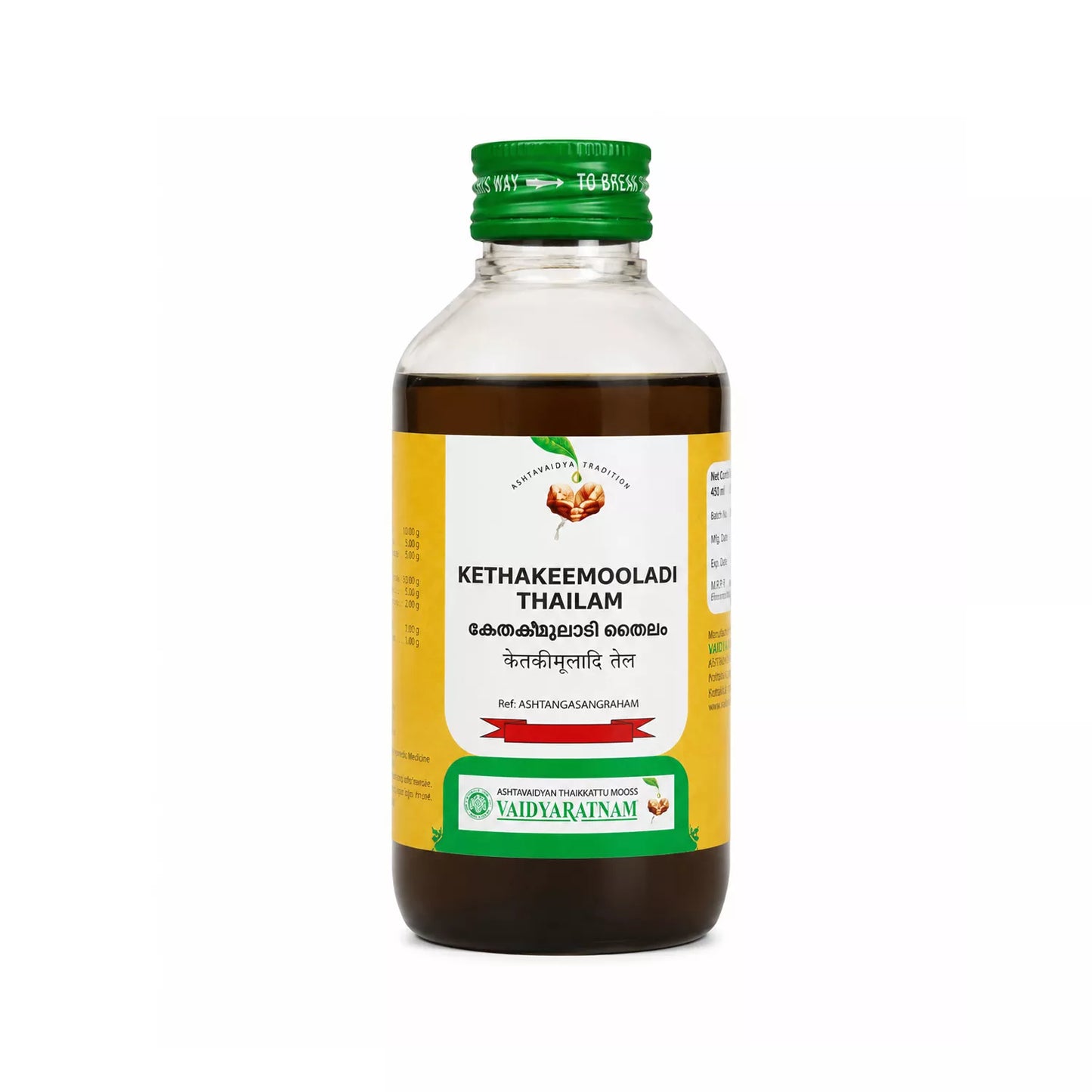 Vaidyaratnam Kethakeemooladi Thailam