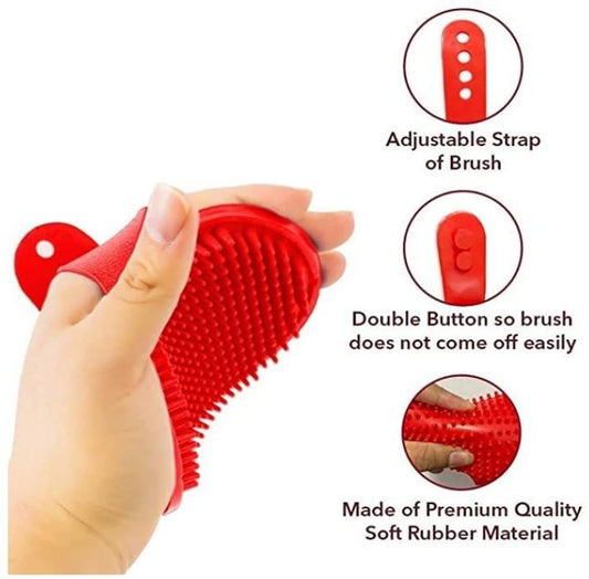 Global Ayucare Washing Hair Bath Glove Pet Grooming Cleaning Brush Comb Rubber Grooming Gloves for Dog & Cat