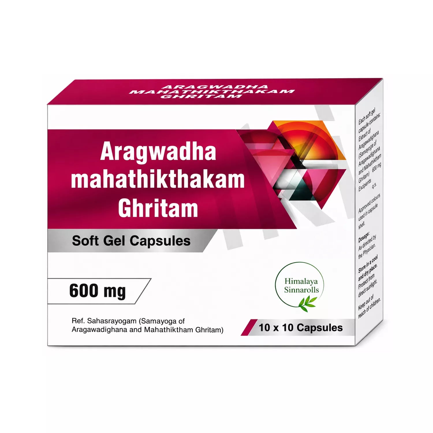 Himalaya Nutravedics Aragwadha Mahatikthakam Ghritham 600 mg Capsules