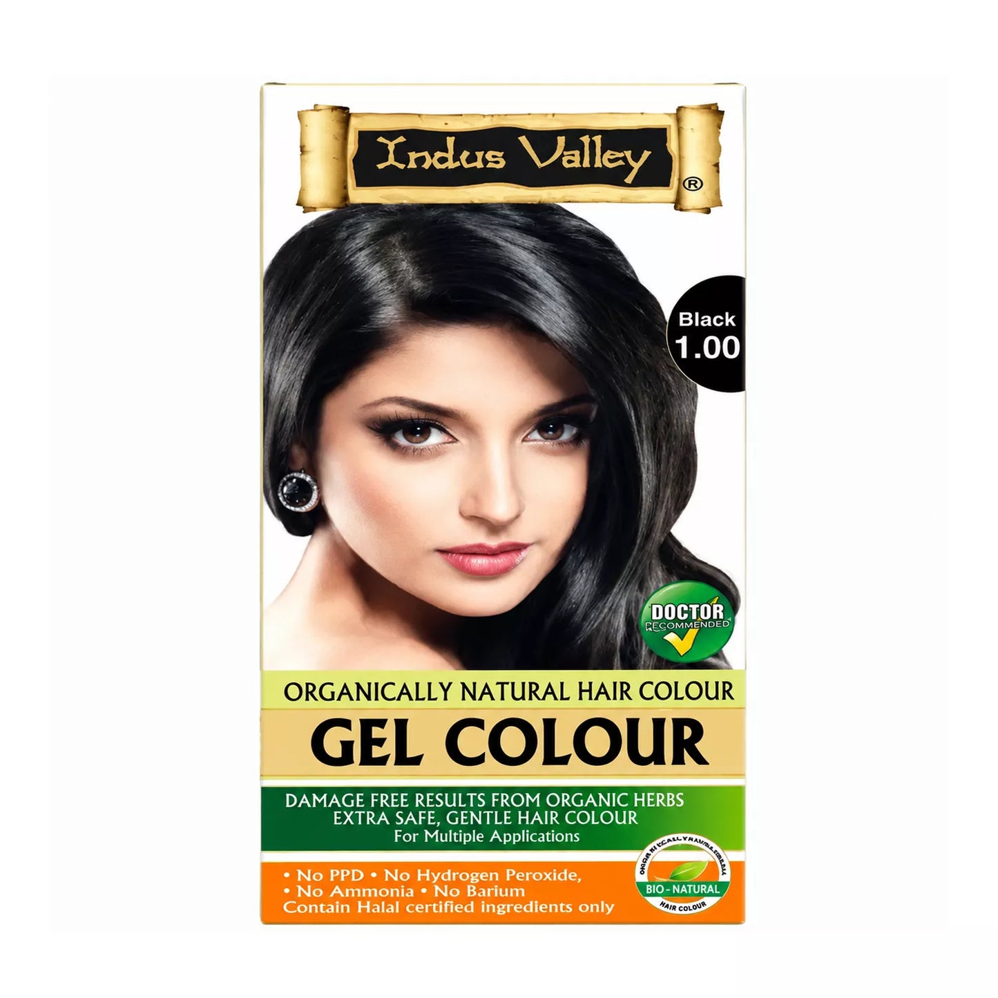 Indus Valley Black Gel Hair Colour 1.00