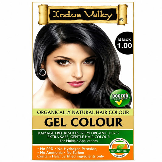 Indus Valley Black Gel Hair Colour 1.00