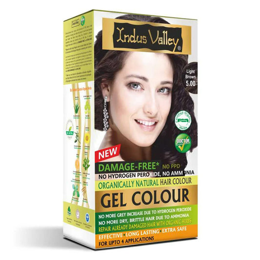 Indus Valley Light Brown Gel Hair Colour 5.00