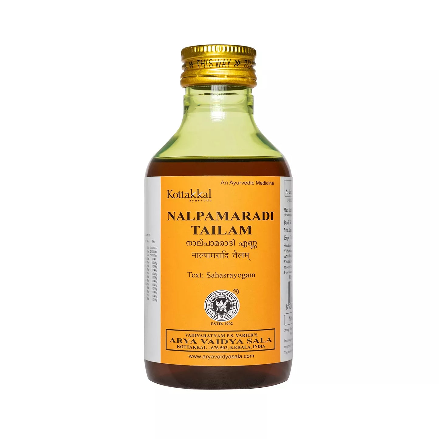 Kottakkal Nalpamaradi Kera Tailam