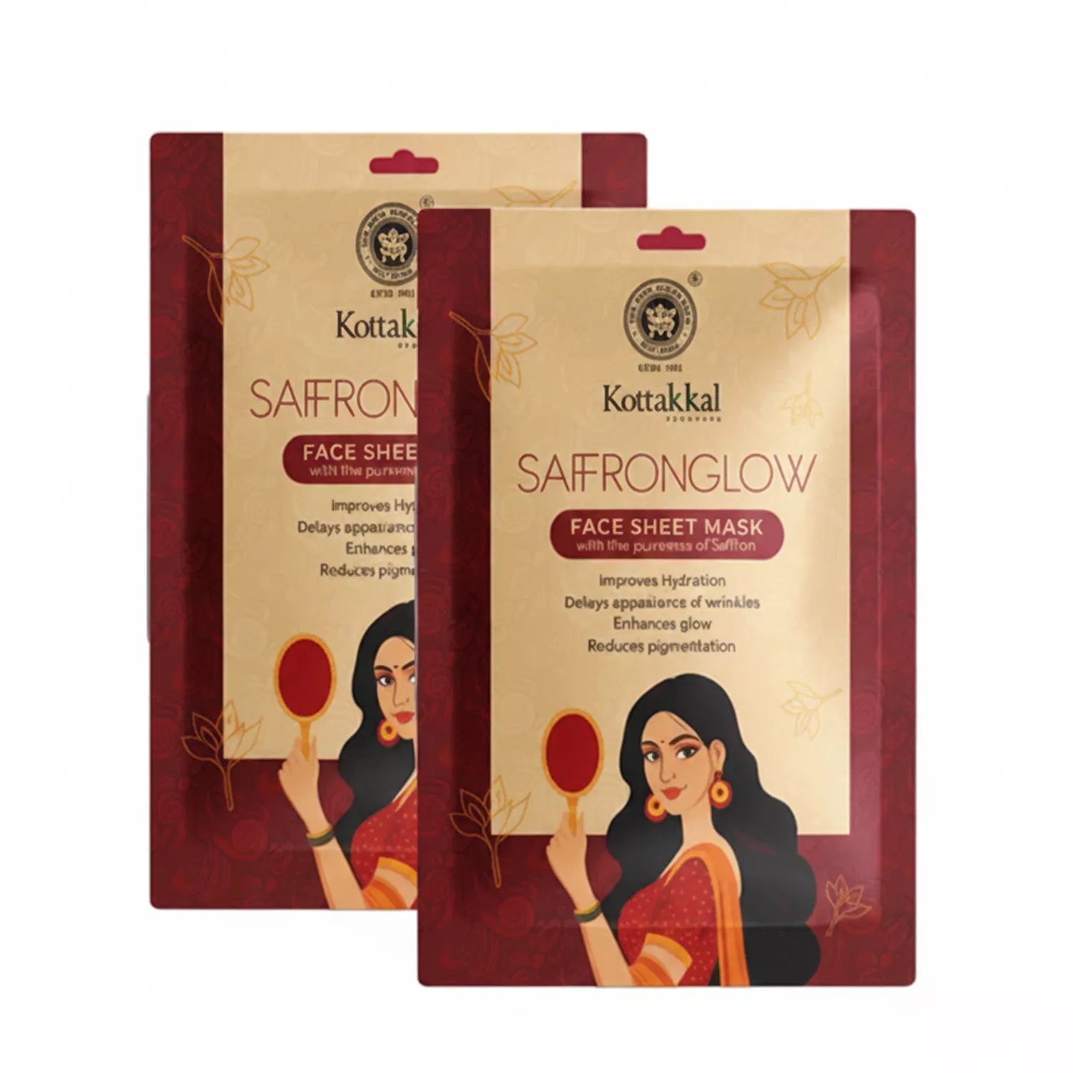 Kottakkal Saffronglow-Face Sheet Mask