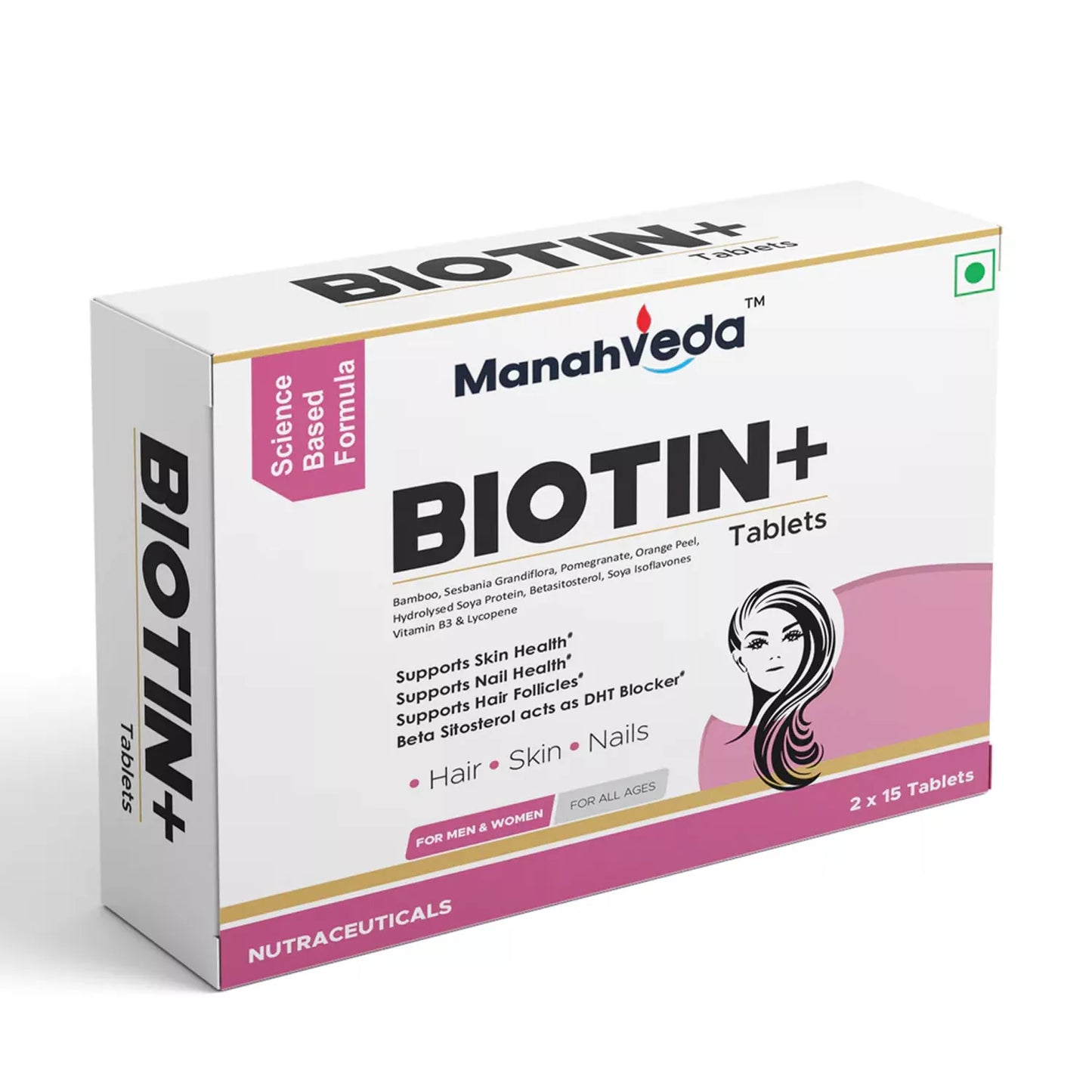 Manahveda Biotin Plus 30 Tablets