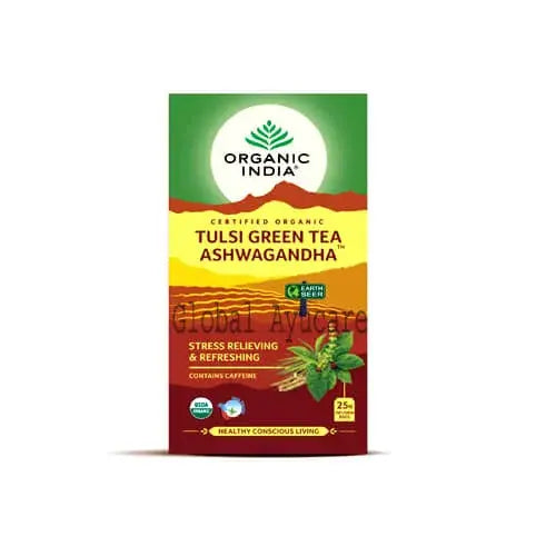 ORGANIC INDIA Tulsi Green Tea Ashwagandha