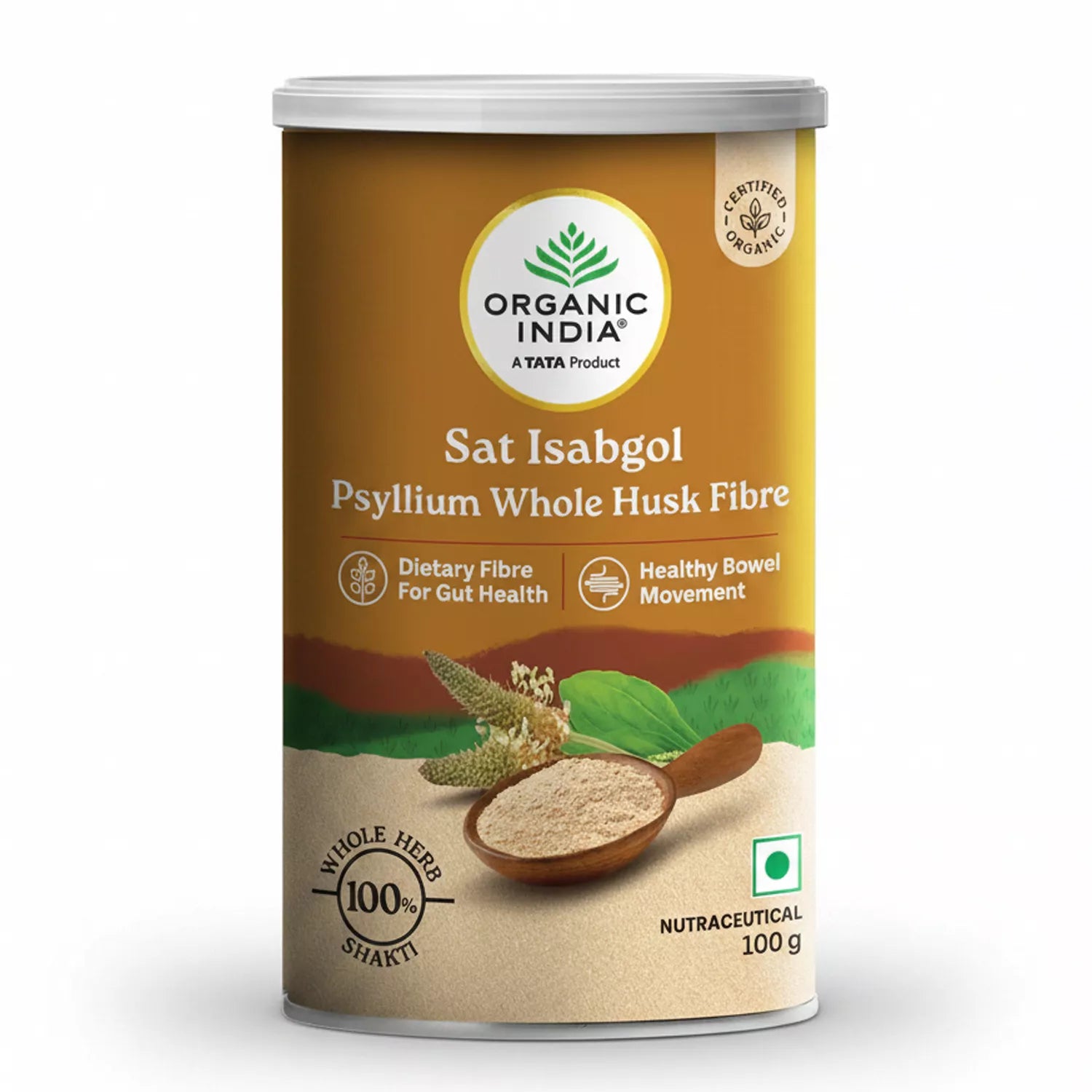 Organic India Sat Isabgol Psyllium Whole Husk