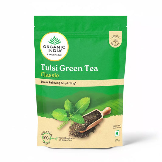 Organic India Tulsi Green Tea Classic Zipper