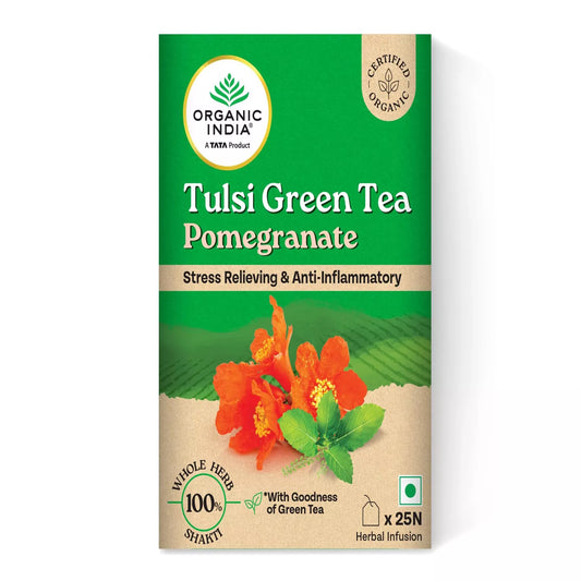 Organic India Tulsi Green Tea Pomegranate