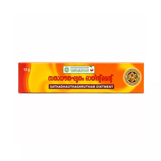 Vaidyaratnam Sathadhauthaghrutham Ointment
