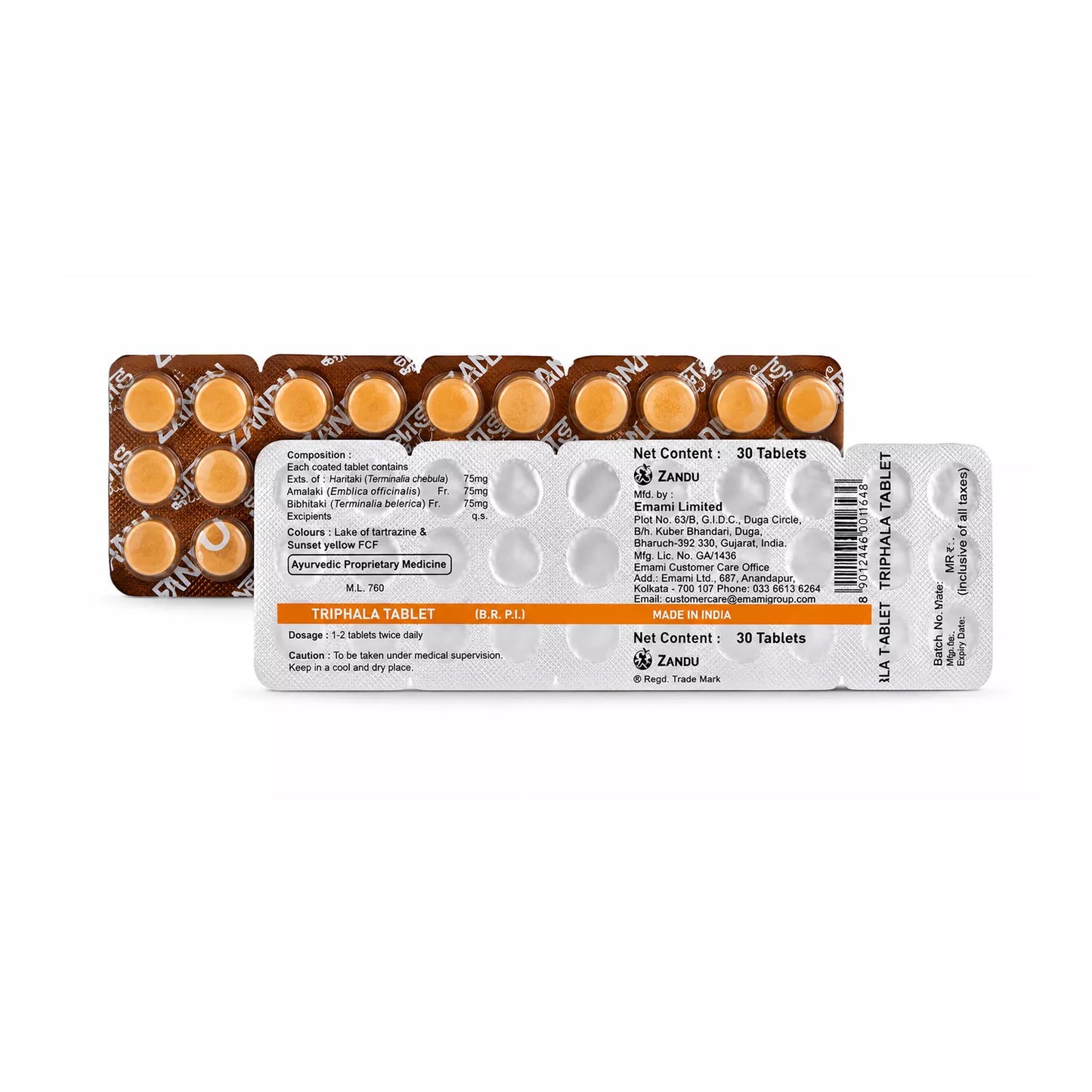 Zandu Triphala Tablets