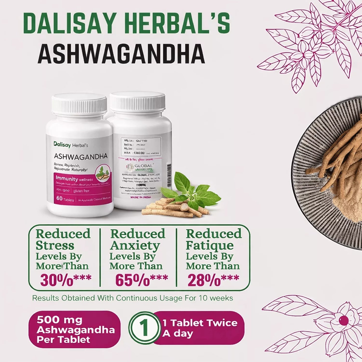 Dalisay Herbal's Ashwagandha Tablets