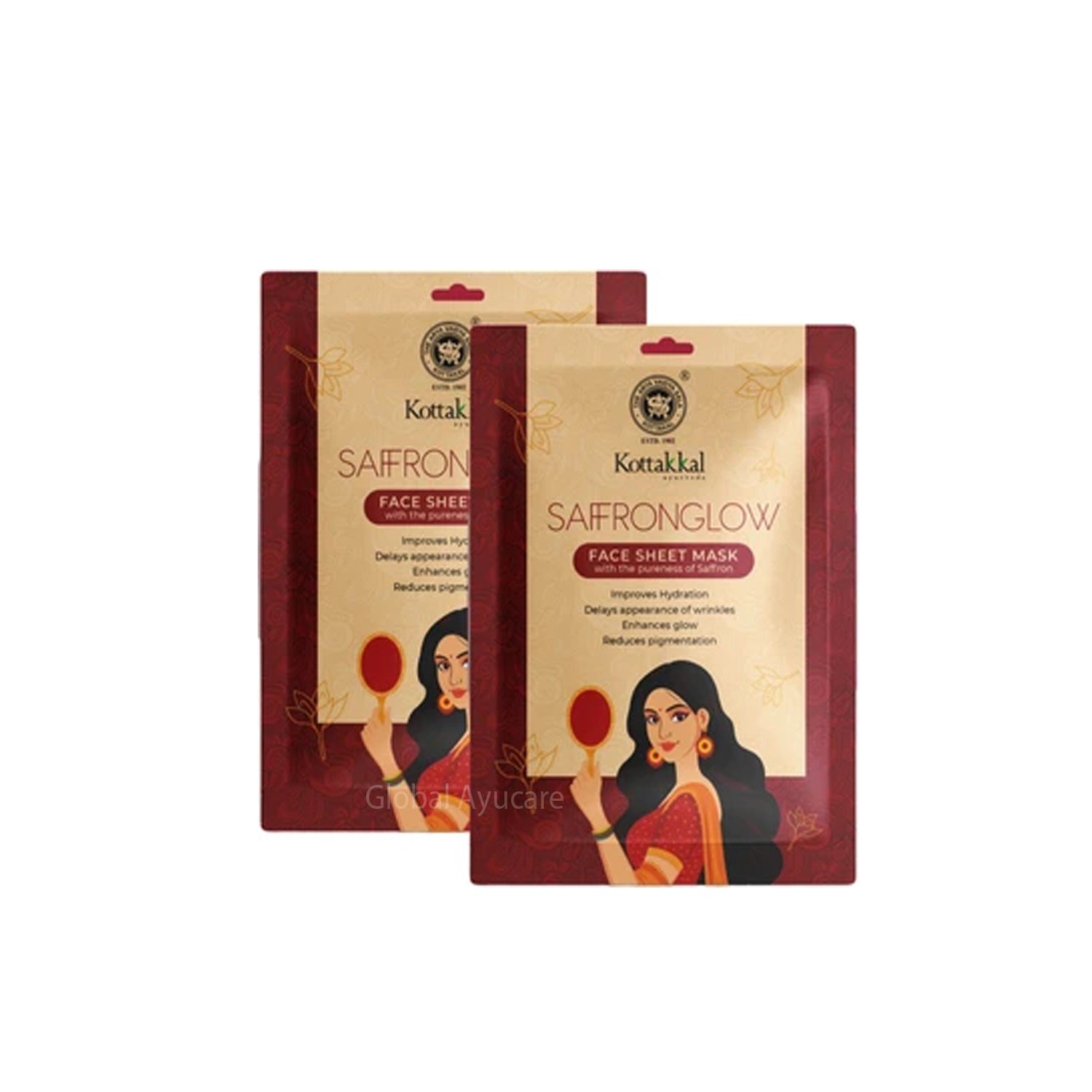 Kottakkal Saffronglow-Face Sheet Mask