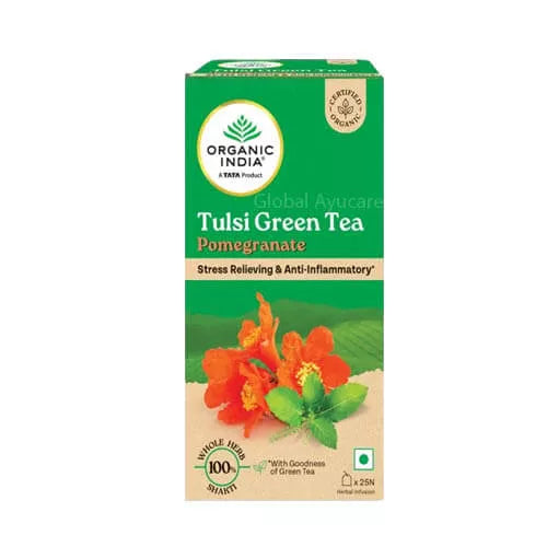 Organic India Tulsi Green Tea Pomegranate