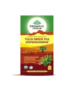 ORGANIC INDIA Tulsi Green Tea Ashwagandha